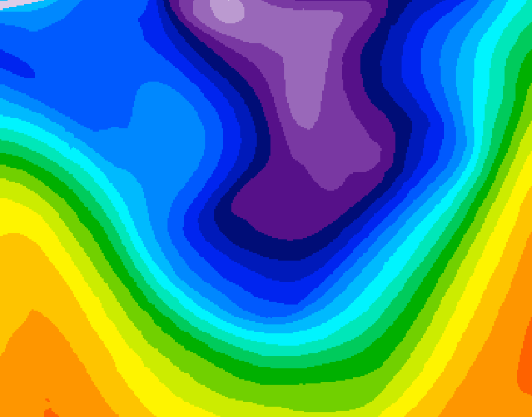 GDPS 500 millibar geopotential height 216 hour forecast chart for Canada based on 2026/02/19 0000Z data