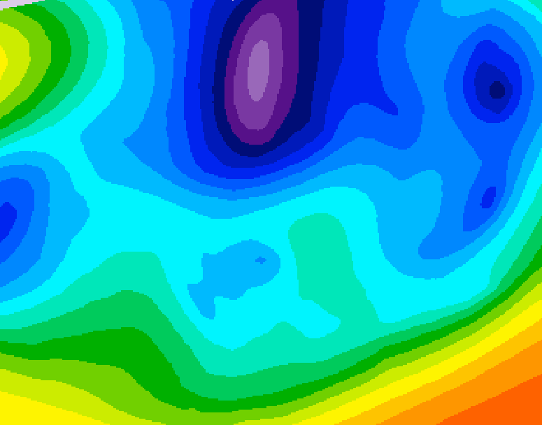 GDPS 500 millibar geopotential height 048 hour forecast chart for Canada based on 2026/02/19 1200Z data