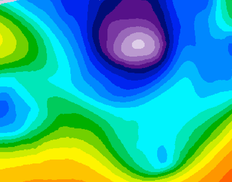 GDPS 500 millibar geopotential height 084 hour forecast chart for Canada based on 2026/02/19 1200Z data