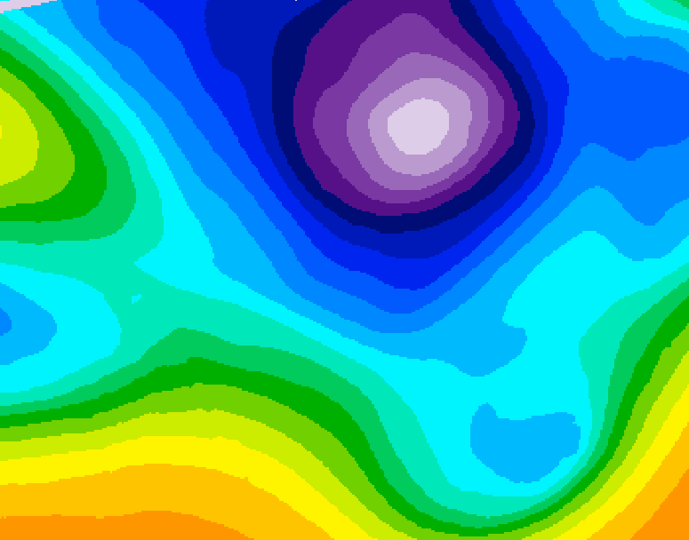 GDPS 500 millibar geopotential height 096 hour forecast chart for Canada based on 2026/02/19 1200Z data