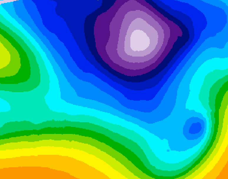 GDPS 500 millibar geopotential height 108 hour forecast chart for Canada based on 2026/02/19 1200Z data