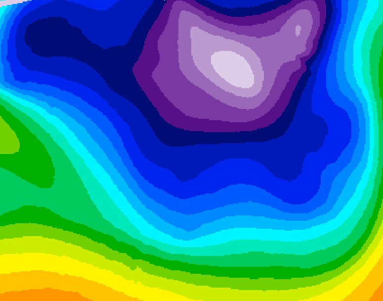 GDPS 500 millibar geopotential height 132 hour forecast chart for Canada based on 2026/02/19 1200Z data