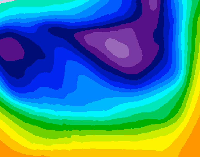 GDPS 500 millibar geopotential height 204 hour forecast chart for Canada based on 2026/02/19 1200Z data