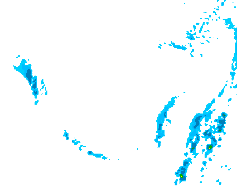 GDPS precipitation 222 hour forecast chart for Canada based on 2026/02/19 0000Z data