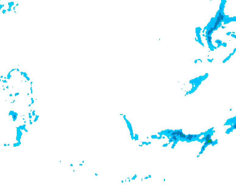 GDPS precipitation 036 hour forecast chart for Canada based on 2026/02/19 1200Z data