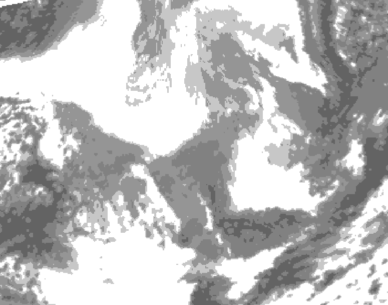 GDPS total cloud 066 hour forecast chart for Canada based on 2026/02/19 0000Z data