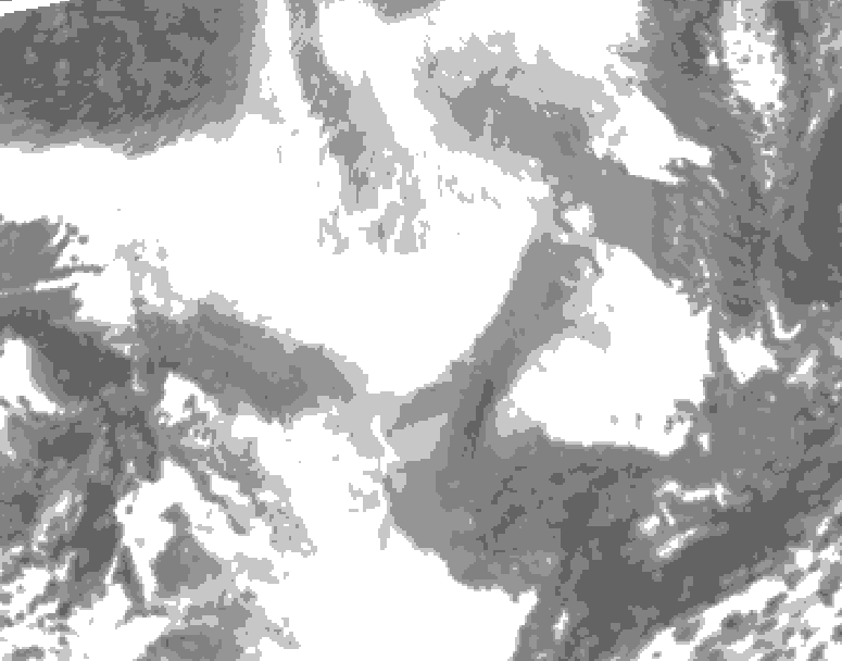 GDPS total cloud 084 hour forecast chart for Canada based on 2026/02/19 0000Z data