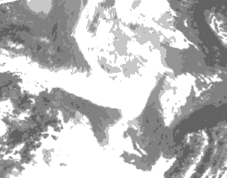 GDPS total cloud 108 hour forecast chart for Canada based on 2026/02/19 0000Z data