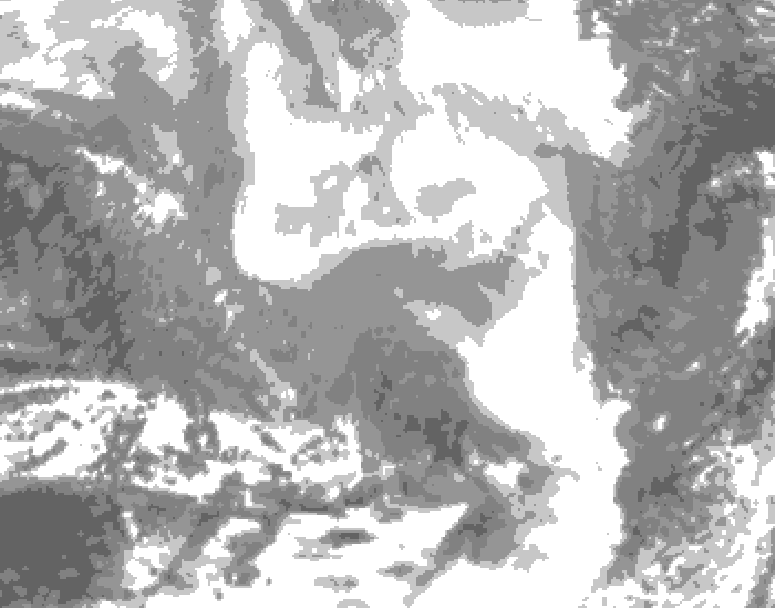GDPS total cloud 150 hour forecast chart for Canada based on 2026/02/19 0000Z data