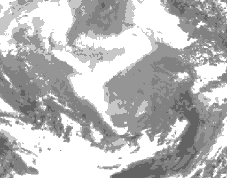 GDPS total cloud 186 hour forecast chart for Canada based on 2026/02/19 0000Z data