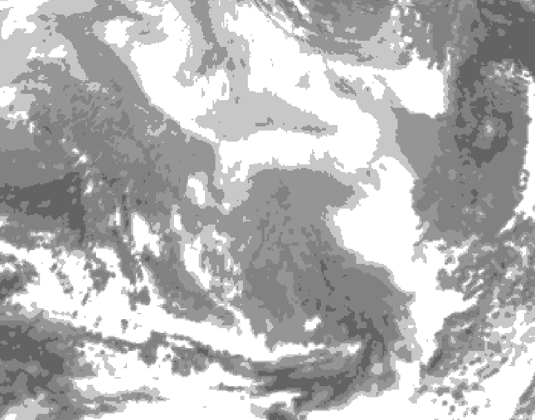 GDPS total cloud 144 hour forecast chart for Canada based on 2026/02/19 1200Z data