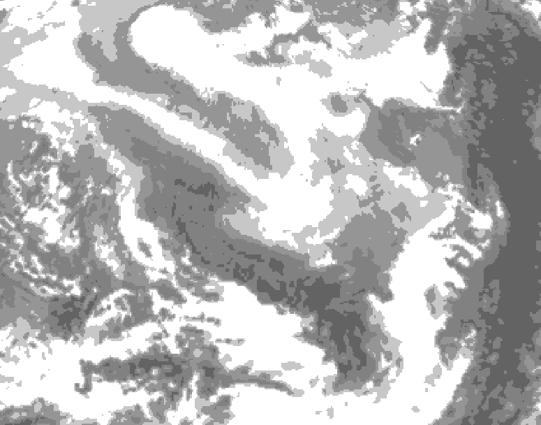 GDPS total cloud 204 hour forecast chart for Canada based on 2026/02/19 1200Z data