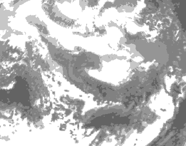 GDPS total cloud 228 hour forecast chart for Canada based on 2026/02/19 1200Z data