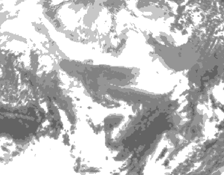 GDPS total cloud 240 hour forecast chart for Canada based on 2026/02/19 1200Z data