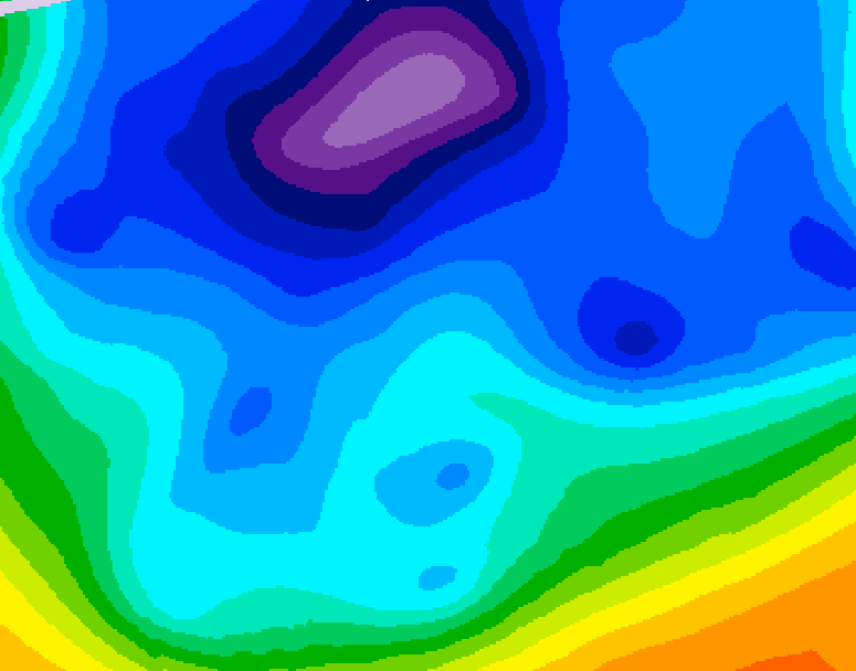 GDPS 500 millibar geopotential height 006 hour forecast chart for Canada based on 2026/02/20 0000Z data