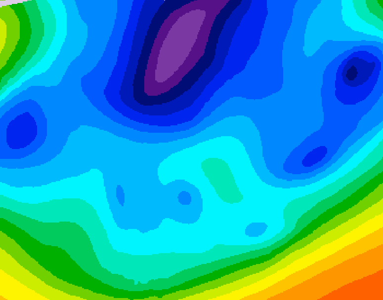 GDPS 500 millibar geopotential height 024 hour forecast chart for Canada based on 2026/02/20 0000Z data
