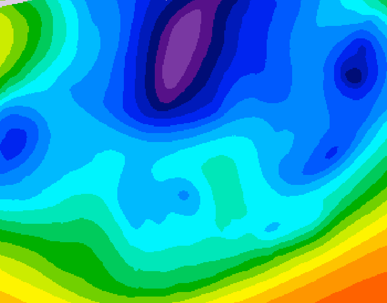 GDPS 500 millibar geopotential height 030 hour forecast chart for Canada based on 2026/02/20 0000Z data