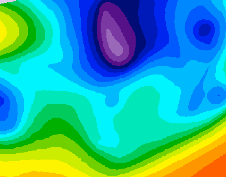 GDPS 500 millibar geopotential height 048 hour forecast chart for Canada based on 2026/02/20 0000Z data