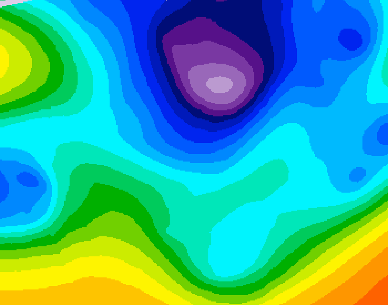 GDPS 500 millibar geopotential height 060 hour forecast chart for Canada based on 2026/02/20 0000Z data