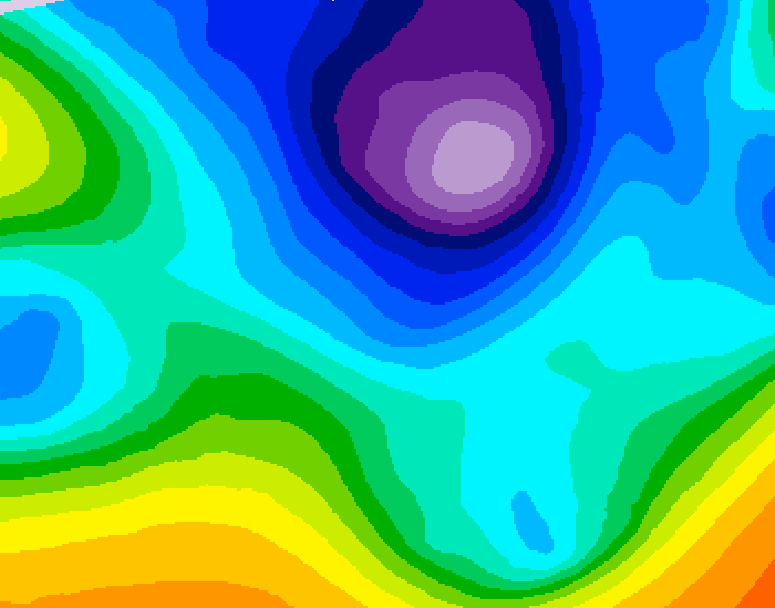 GDPS 500 millibar geopotential height 072 hour forecast chart for Canada based on 2026/02/20 0000Z data