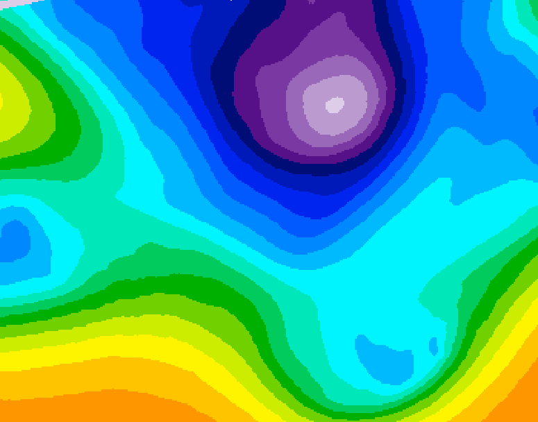 GDPS 500 millibar geopotential height 078 hour forecast chart for Canada based on 2026/02/20 0000Z data