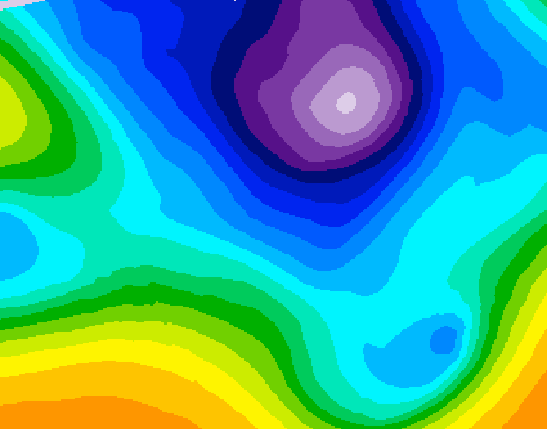 GDPS 500 millibar geopotential height 084 hour forecast chart for Canada based on 2026/02/20 0000Z data