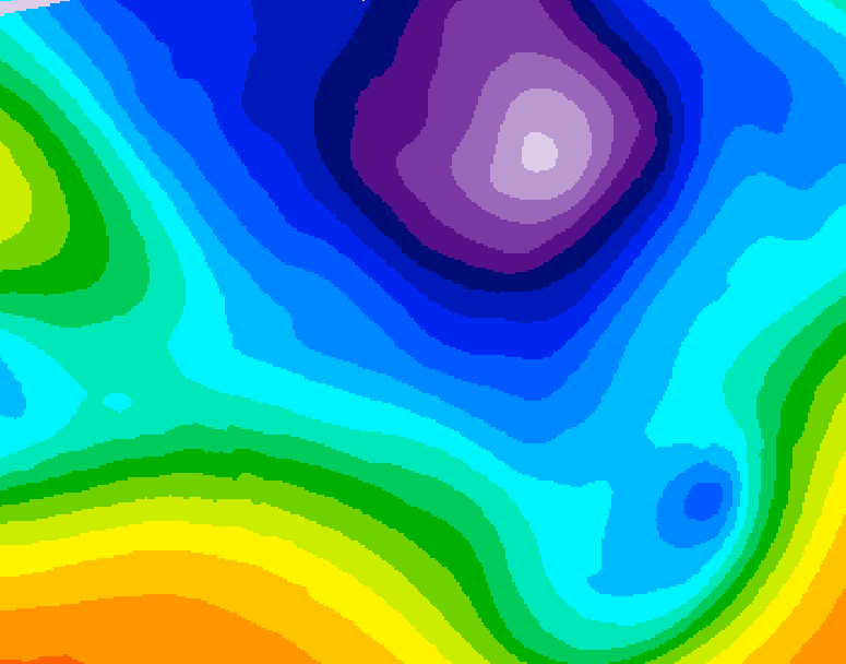 GDPS 500 millibar geopotential height 090 hour forecast chart for Canada based on 2026/02/20 0000Z data