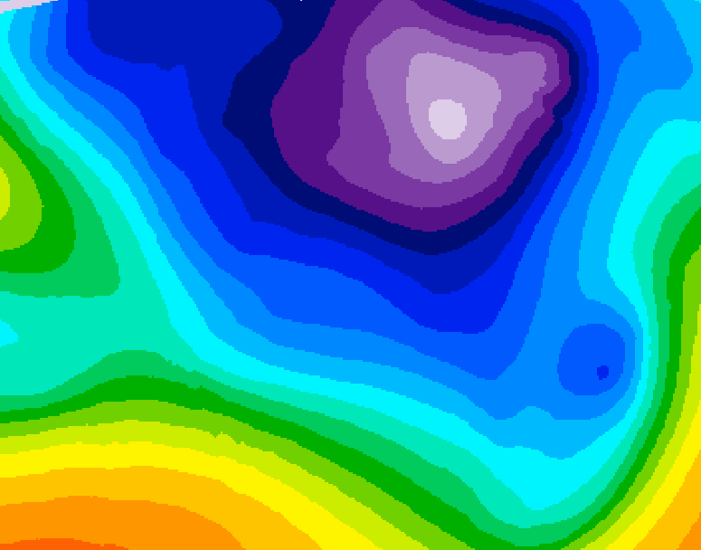 GDPS 500 millibar geopotential height 102 hour forecast chart for Canada based on 2026/02/20 0000Z data