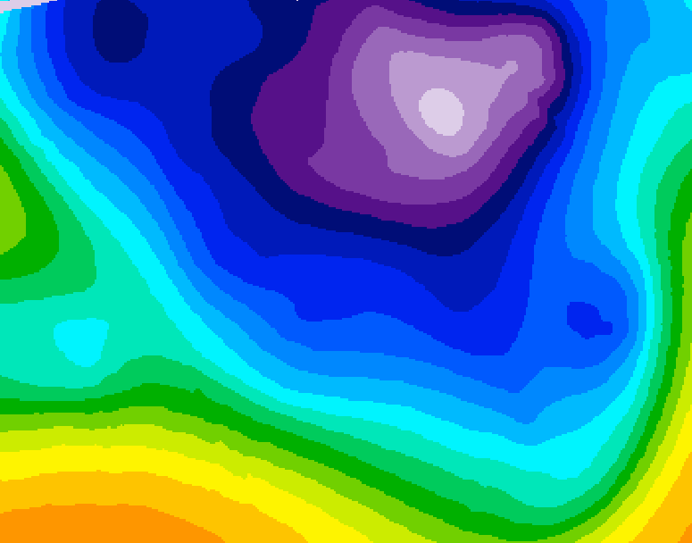 GDPS 500 millibar geopotential height 108 hour forecast chart for Canada based on 2026/02/20 0000Z data