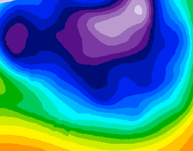 GDPS 500 millibar geopotential height 132 hour forecast chart for Canada based on 2026/02/20 0000Z data
