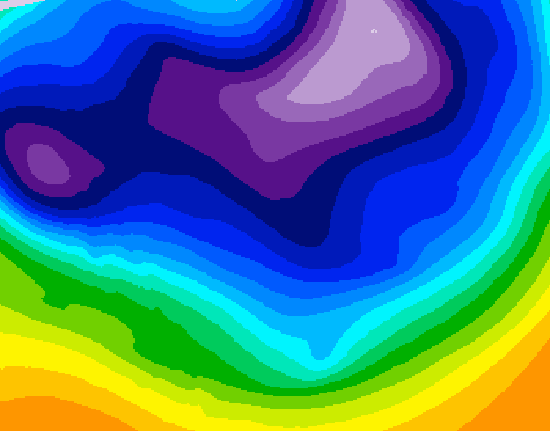 GDPS 500 millibar geopotential height 150 hour forecast chart for Canada based on 2026/02/20 0000Z data