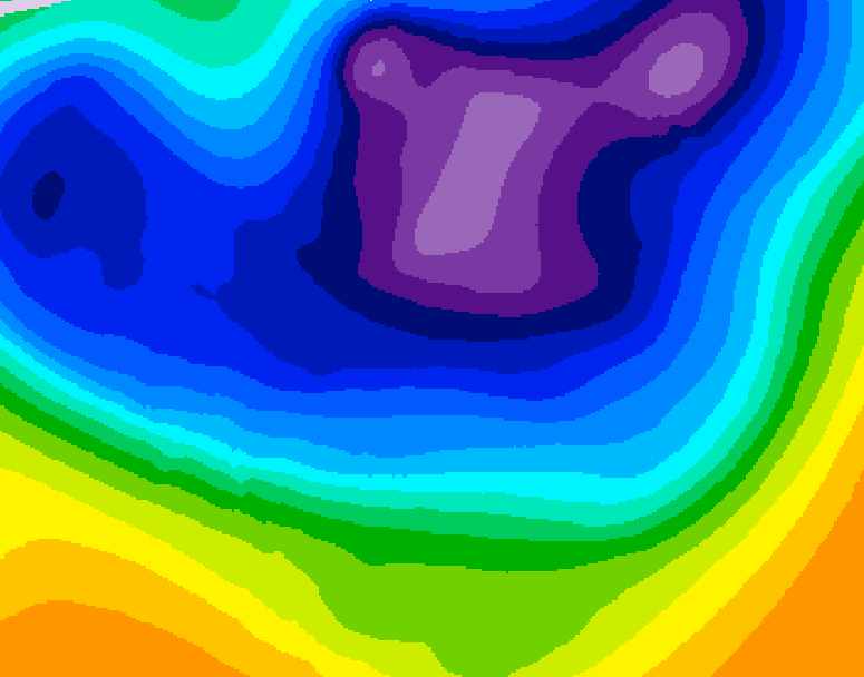 GDPS 500 millibar geopotential height 180 hour forecast chart for Canada based on 2026/02/20 0000Z data