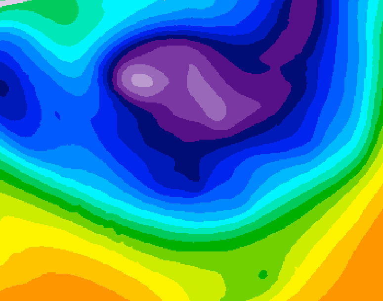 GDPS 500 millibar geopotential height 198 hour forecast chart for Canada based on 2026/02/20 0000Z data