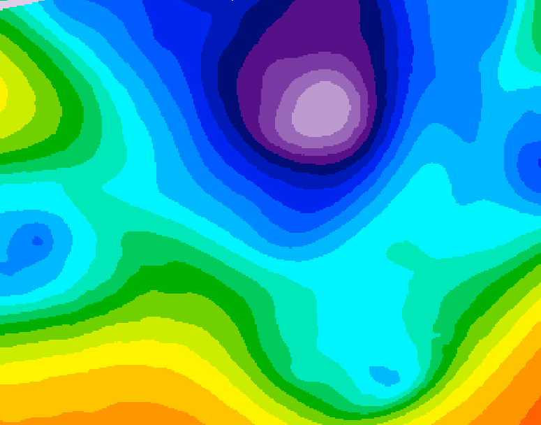 GDPS 500 millibar geopotential height 060 hour forecast chart for Canada based on 2026/02/20 1200Z data