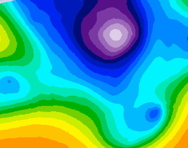 GDPS 500 millibar geopotential height 072 hour forecast chart for Canada based on 2026/02/20 1200Z data