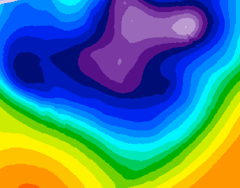GDPS 500 millibar geopotential height 156 hour forecast chart for Canada based on 2026/02/20 1200Z data
