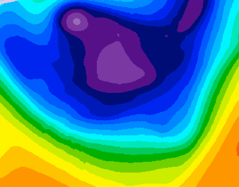 GDPS 500 millibar geopotential height 180 hour forecast chart for Canada based on 2026/02/20 1200Z data