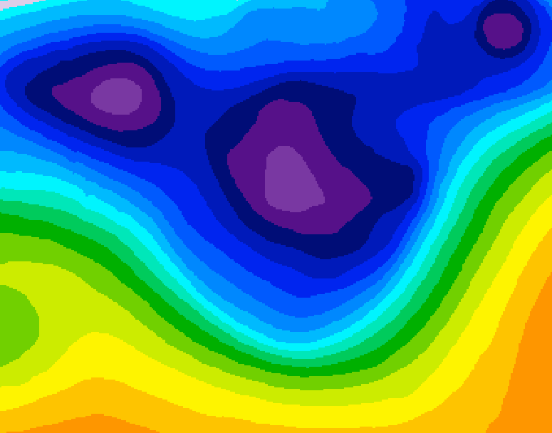 GDPS 500 millibar geopotential height 222 hour forecast chart for Canada based on 2026/02/20 1200Z data