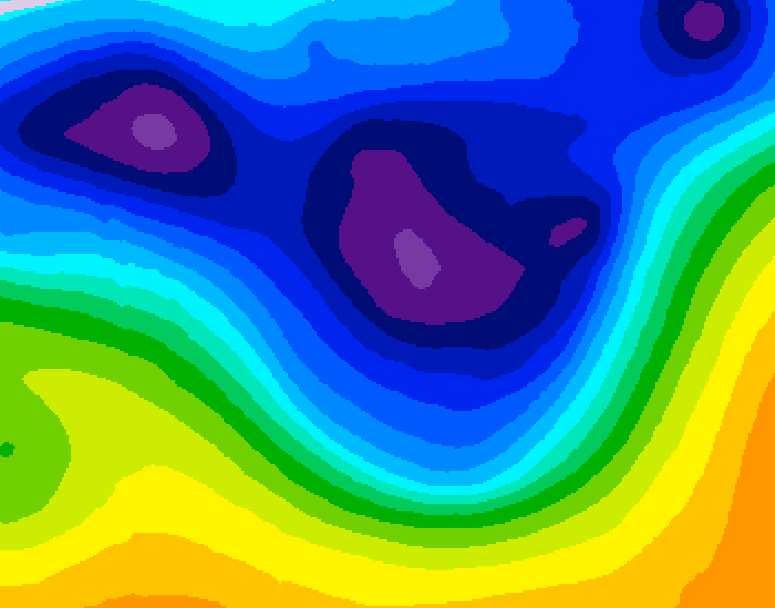 GDPS 500 millibar geopotential height 228 hour forecast chart for Canada based on 2026/02/20 1200Z data