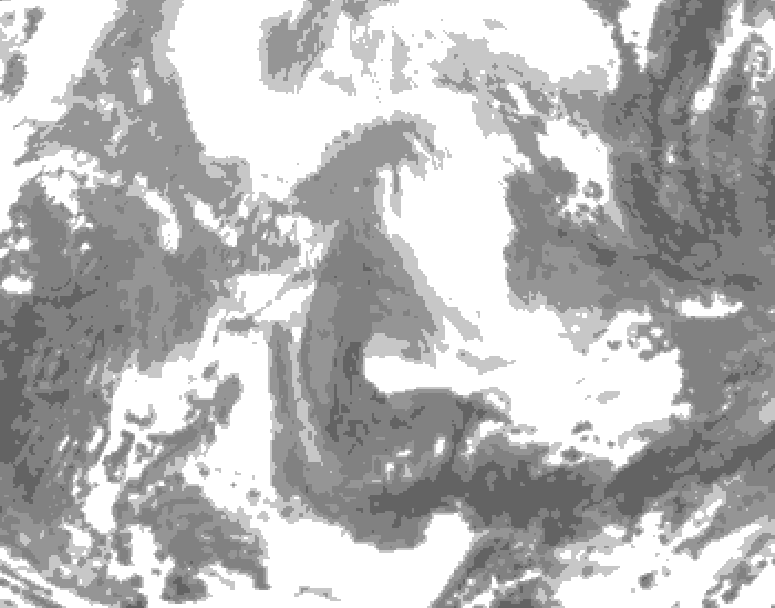 GDPS total cloud 006 hour forecast chart for Canada based on 2026/02/20 0000Z data