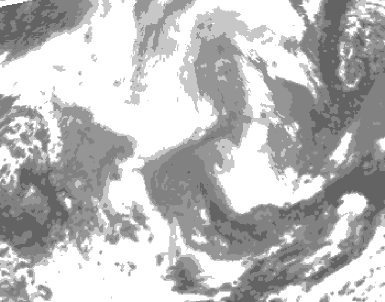GDPS total cloud 036 hour forecast chart for Canada based on 2026/02/20 0000Z data