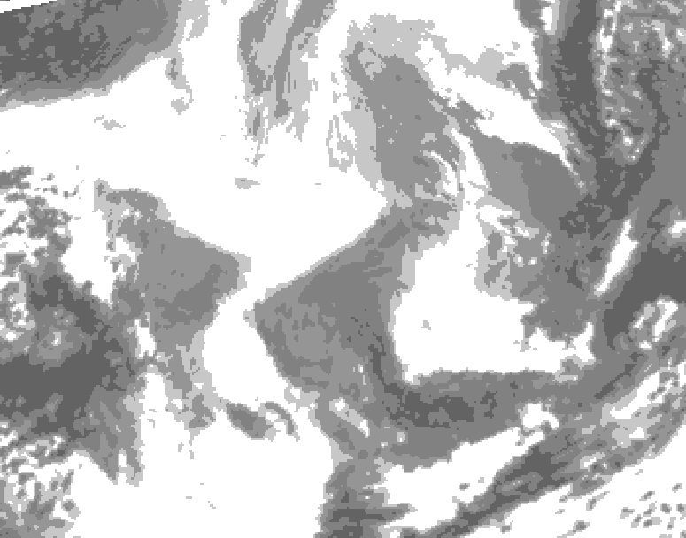 GDPS total cloud 042 hour forecast chart for Canada based on 2026/02/20 0000Z data
