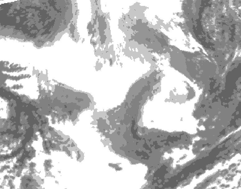 GDPS total cloud 054 hour forecast chart for Canada based on 2026/02/20 0000Z data