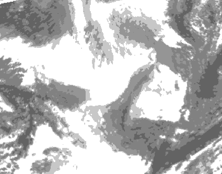 GDPS total cloud 060 hour forecast chart for Canada based on 2026/02/20 0000Z data