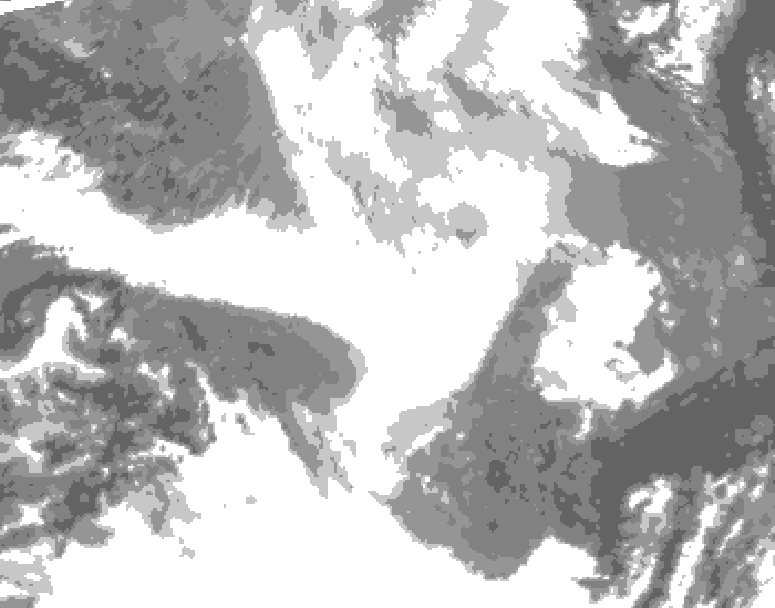 GDPS total cloud 078 hour forecast chart for Canada based on 2026/02/20 0000Z data