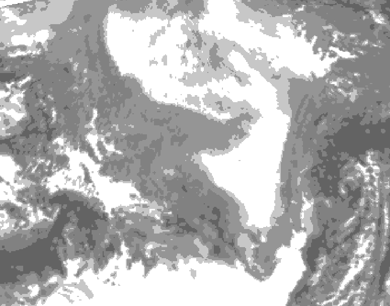 GDPS total cloud 108 hour forecast chart for Canada based on 2026/02/20 0000Z data