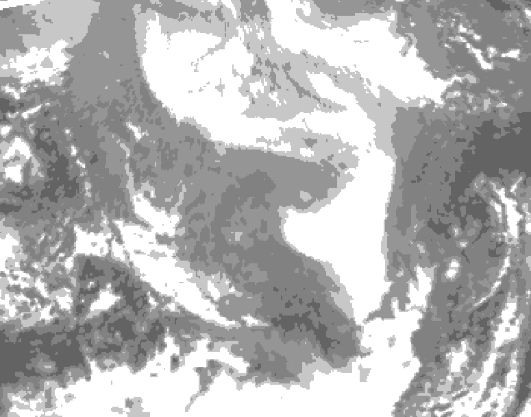 GDPS total cloud 114 hour forecast chart for Canada based on 2026/02/20 0000Z data