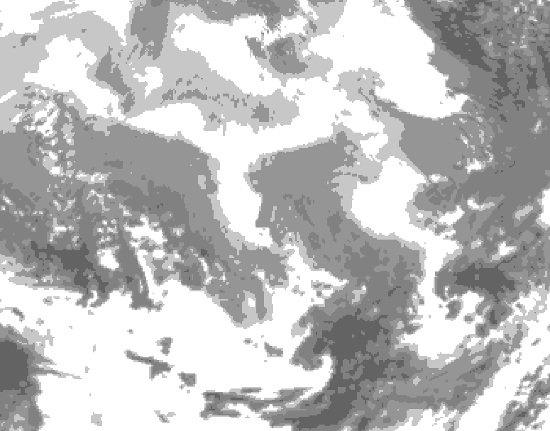 GDPS total cloud 150 hour forecast chart for Canada based on 2026/02/20 0000Z data