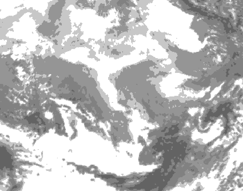 GDPS total cloud 156 hour forecast chart for Canada based on 2026/02/20 0000Z data