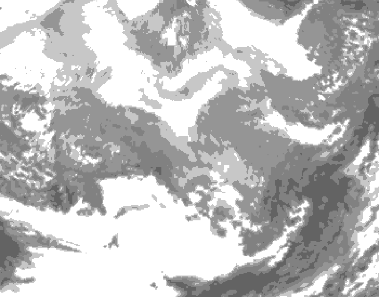 GDPS total cloud 168 hour forecast chart for Canada based on 2026/02/20 0000Z data